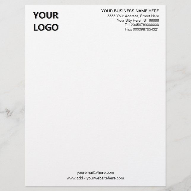 Ejemplo de membrete comercial de diseño con logoti (Anverso)