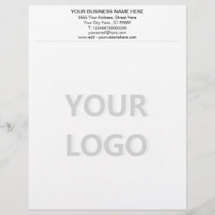 Ejemplo de membrete con logotipo y texto de marca