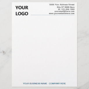 Ejemplo de membrete con marca de logotipo de empre
