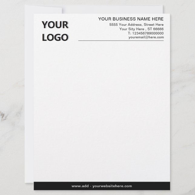 Ejemplo de membrete de carta profesional de marca (Anverso)