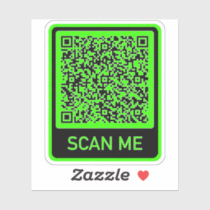 Ejemplo de pegatina de código QR personalizada
