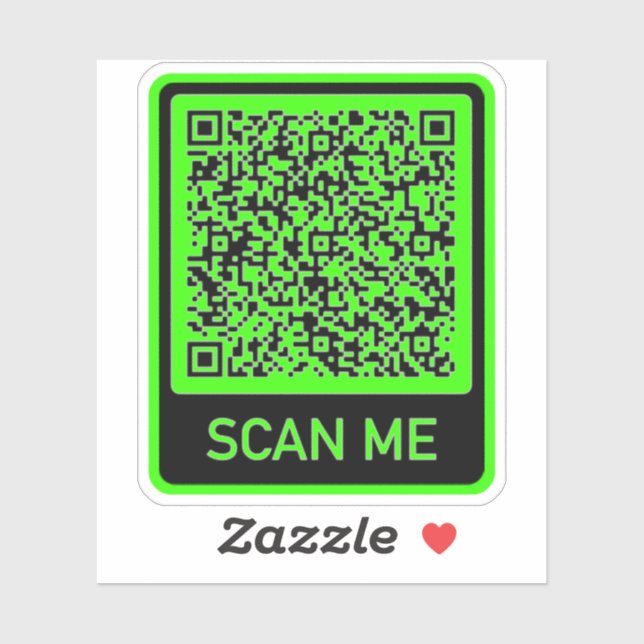Ejemplo de pegatina de código QR personalizada (Hoja)