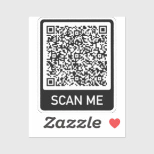 Ejemplo de pegatina de código QR personalizada