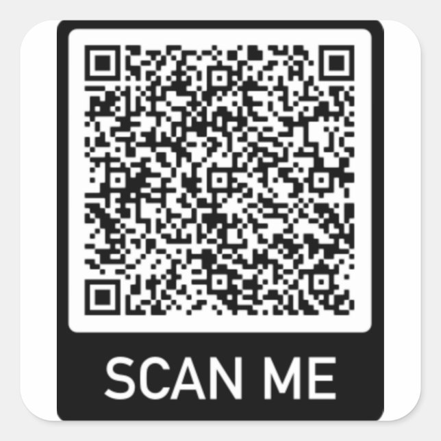 Ejemplo de Pegatina de código QR personalizado (Anverso)