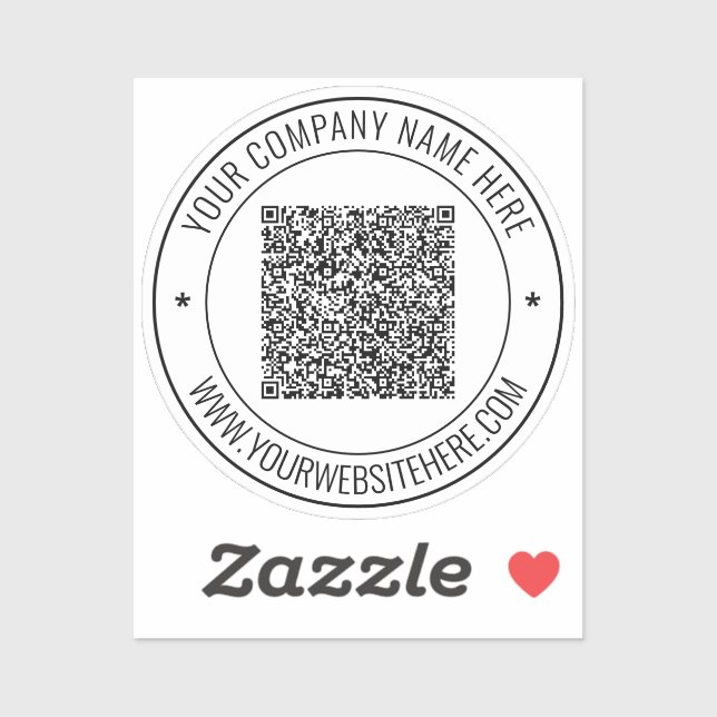 Ejemplo de pegatina de código QR personalizado con (Hoja)
