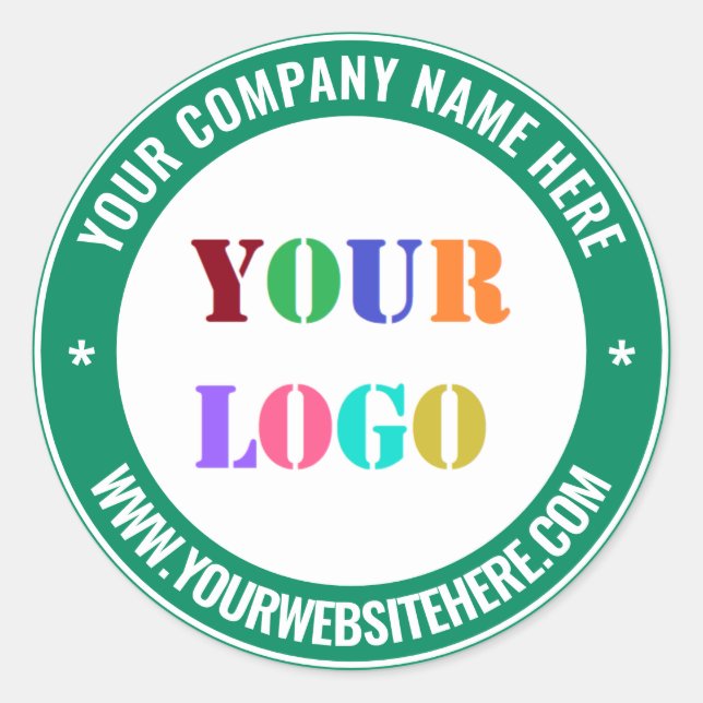 Ejemplo de Pegatinas de texto y logotipo comercial (Anverso)