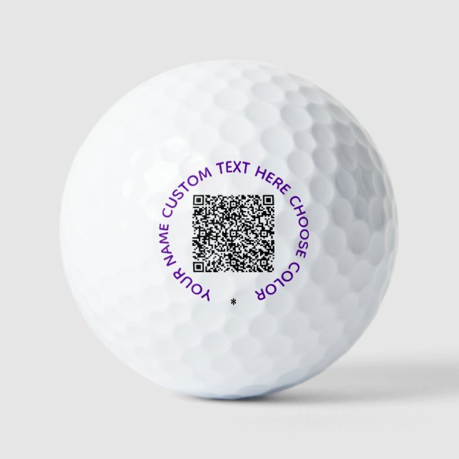 Ejemplo de pelotas de golf con texto personalizado (Anverso)