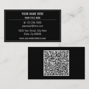 Ejemplo de tarjeta de visita de código QR Personal