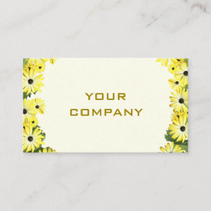 Ejemplo de tarjeta de visita floral de diseño