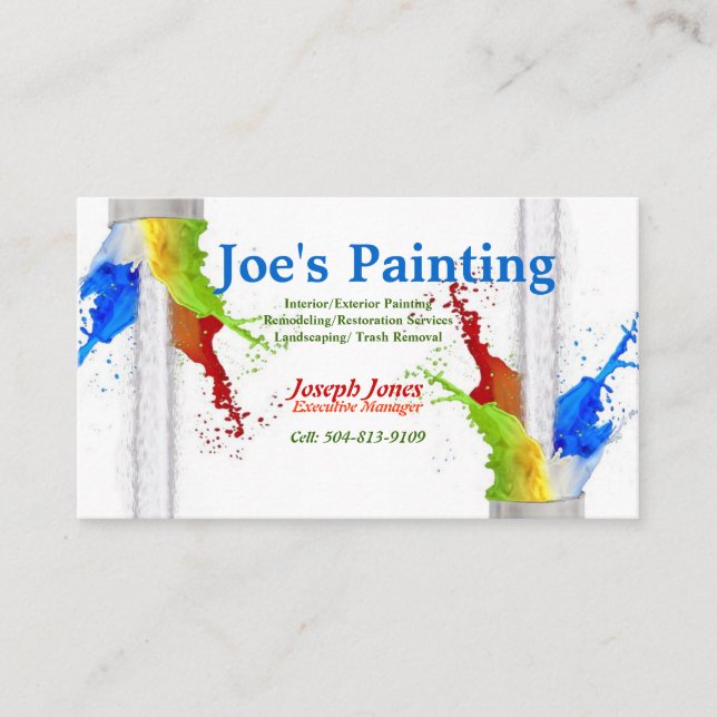 Ejemplo de tarjeta de visita (serie de pintura rev (Anverso)