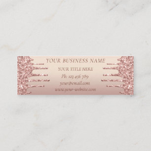 Ejemplo de Tarjetas de Negocio Dorado Rosa Brillan