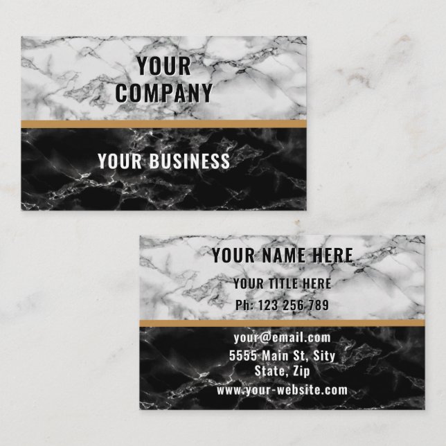 Ejemplo de Tarjetas de Negocio Personalizadas de M (Anverso / Reverso)