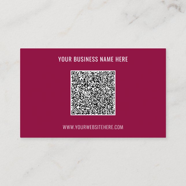 Ejemplo de tarjetas de presentación con código QR  (Reverso)