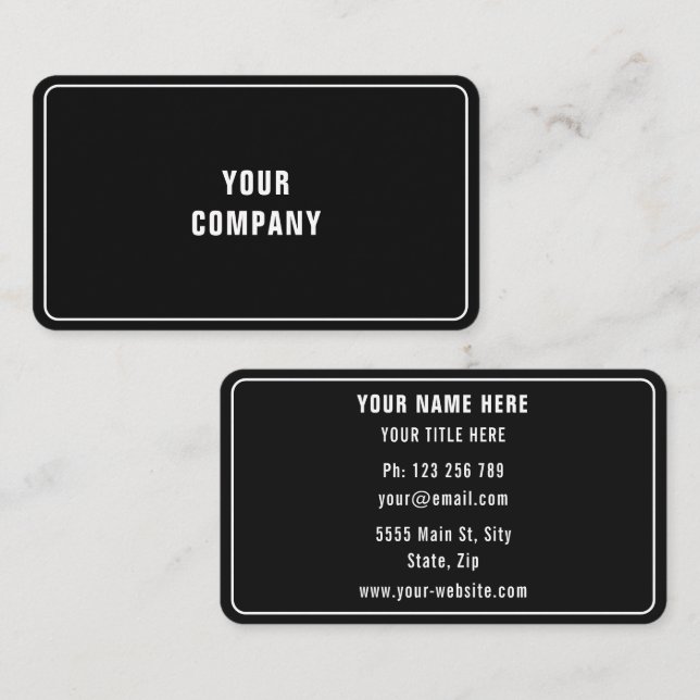 Ejemplo de tarjetas de presentación personalizadas (Anverso / Reverso)