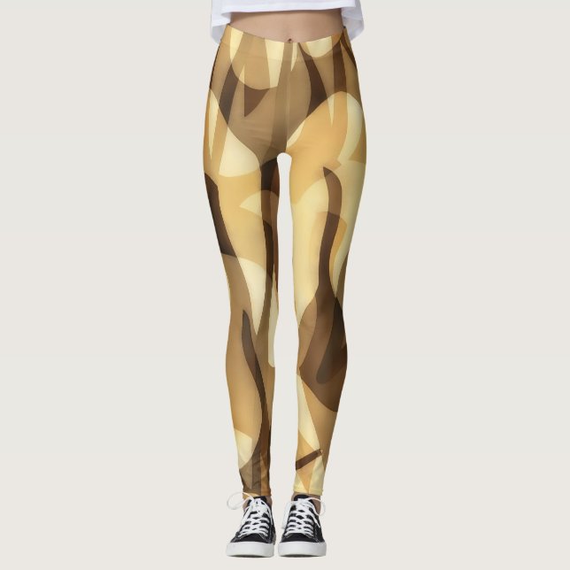 Ejercicio de Leggings de arte Mocha y Tan (Anverso)