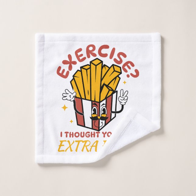 Ejercicio pensé que dijiste papas fritas extra (Toallita)
