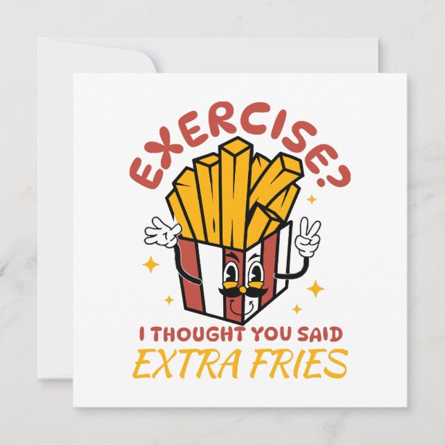 Ejercicio Pensé Que Dijiste Papas Fritas Extra (Anverso)