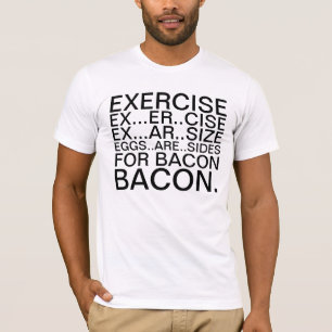 Ejercicio y camiseta del tocino
