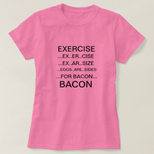 Ejercicio y camiseta del tocino
