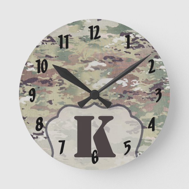 Ejército de reloj de pared personalizado OCP Camo  (Anverso)