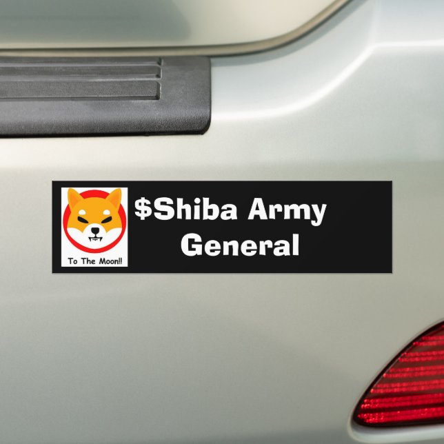 EJÉRCITO SHIBA: Pegatina del parachoques general (en coche)
