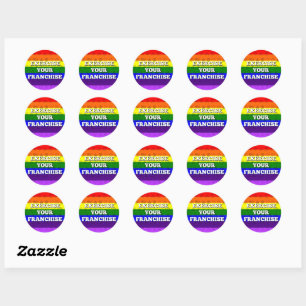 Ejerza tu franquicia Pegatinas RÁINBOW ORGULLO