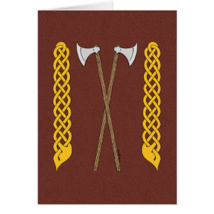 Ejes daneses/vikingos cruzados con el trabajo a pa