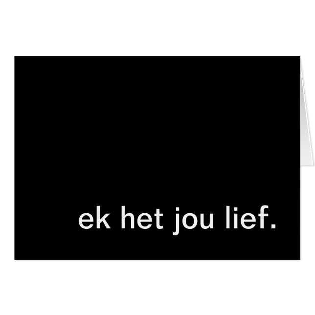 ek het jou lief. (Anverso (Horizontal))