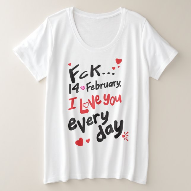 El 14 de febrero, te amo todos los días (Anverso del diseño)