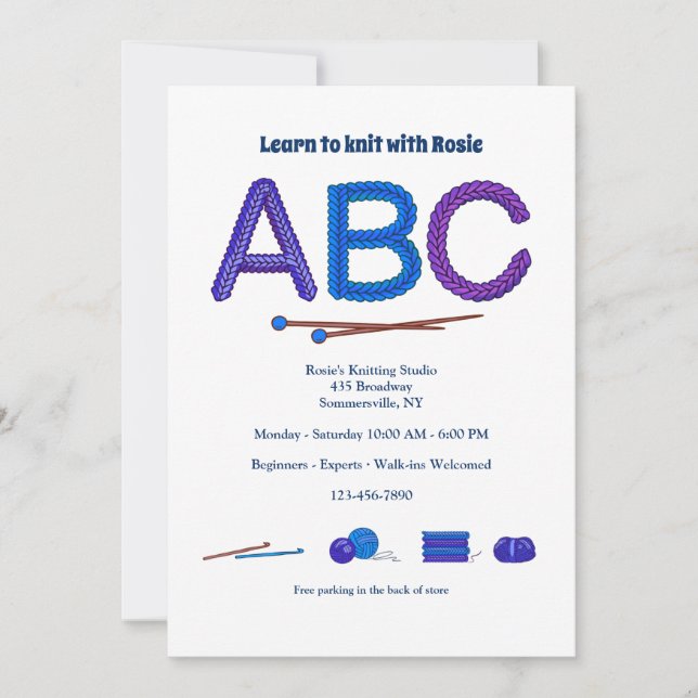 El ABC de la Invitación al Tejido (Anverso)