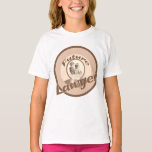 El abogado futuro embroma la camiseta del empleo