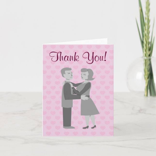 El abrazo retro clásico le agradece las tarjetas (Anverso)