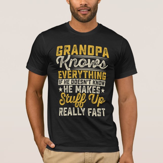 El abuelo lo sabe todo, camiseta (Anverso)