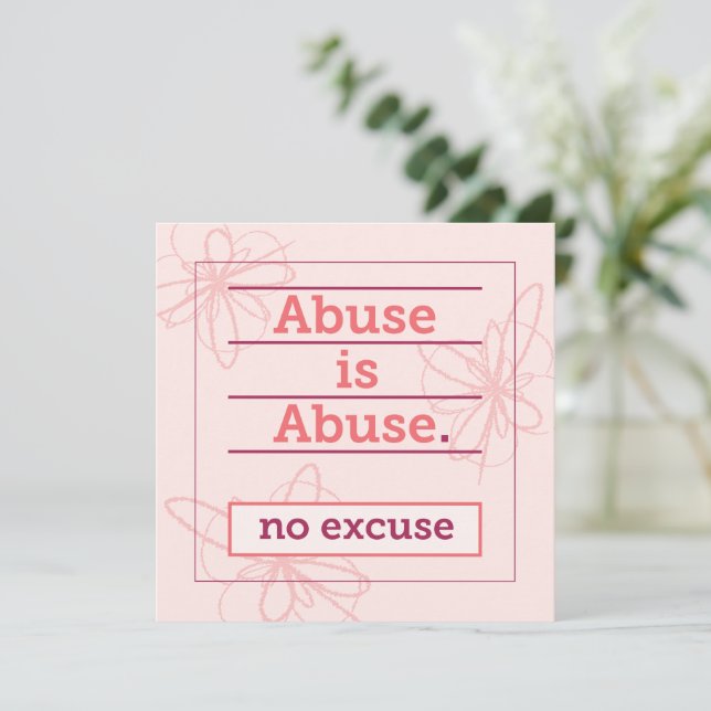El abuso es abuso, sin excusa, apoyo a los supervi (Anverso de pie)