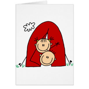 El acampar en tarjeta de la tienda