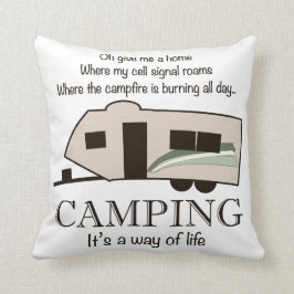 El acampar: Es una manera de almohada de la vida