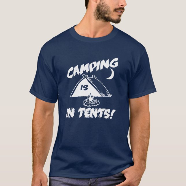 El acampar está en camisa de las tiendas (Anverso)