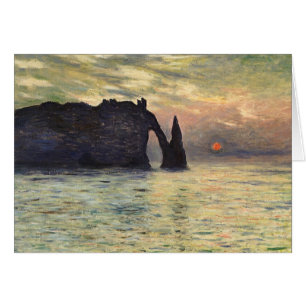 El acantilado Etretat, el atardecer de Claude Mone