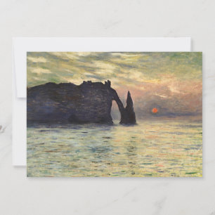 El acantilado Etretat, puesta de sol por Claude Mo