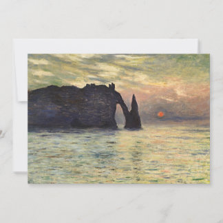 El acantilado Etretat, puesta de sol por Claude Mo