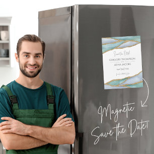 El acento oro de la acuarela moderna salva el imán