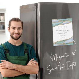 El acento oro de la acuarela moderna salva el imán