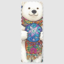 El acogedor oso oso polar invernal