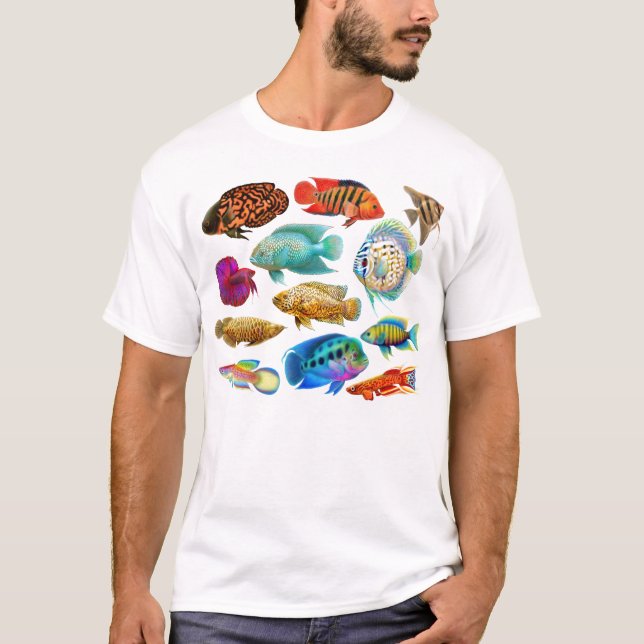 El acuario de agua dulce pesca la camiseta (Anverso)