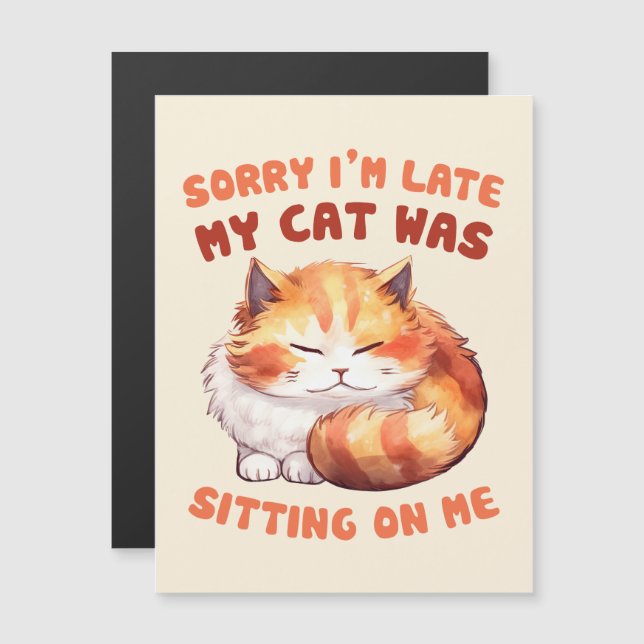 El Adorable Naranja Tabby Cat - Lo siento, estoy a (Anverso/Reverso)