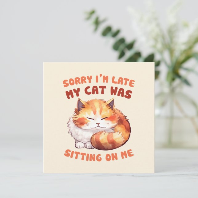 El Adorable Naranja Tabby Cat - Lo siento, estoy a (Anverso de pie)