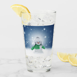 El adorable personaje de muñeco de nieve de Navida