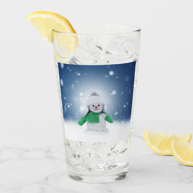 El adorable personaje de muñeco de nieve de Navida (Anverso (hielo))