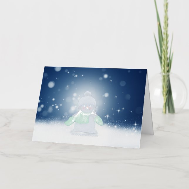 El adorable personaje de muñeco de nieve de Navida (Anverso)
