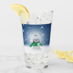 El adorable personaje de muñeco de nieve de Navida